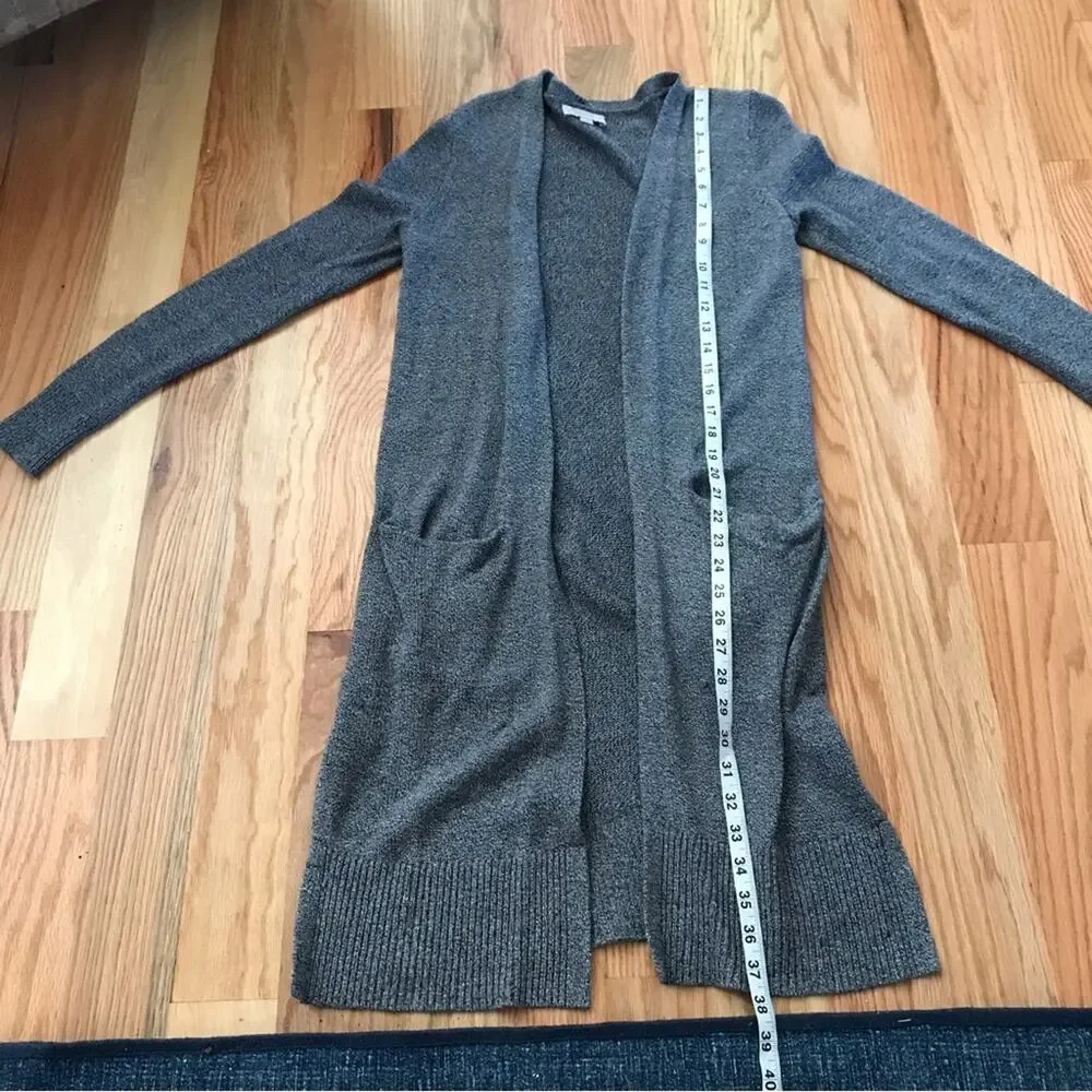 LOFT Outlet Long Line Grey Cardigan with pockets size XS